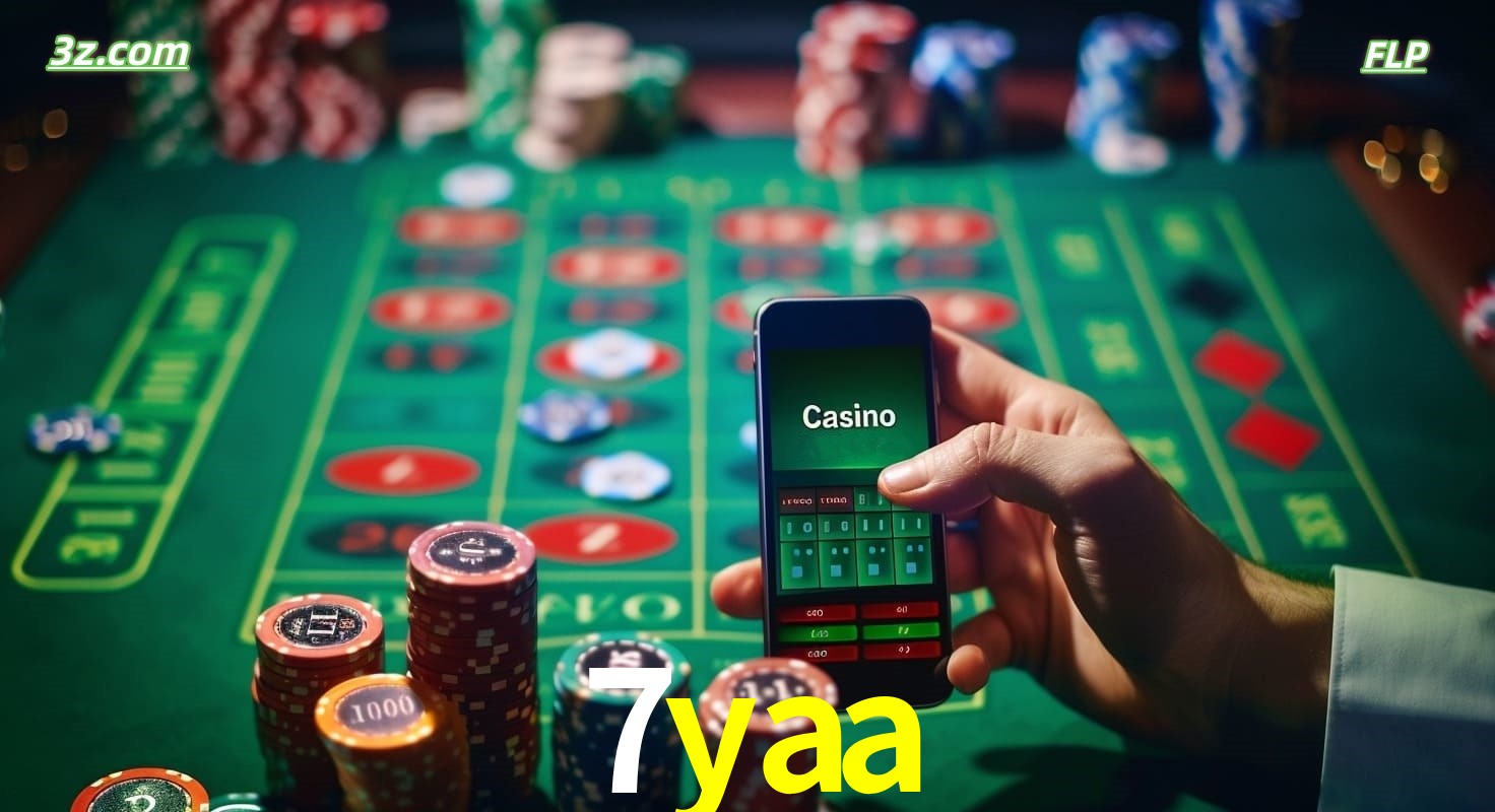 Cassino online móvel 7yaa com apostas em roleta e fichas de pôquer
