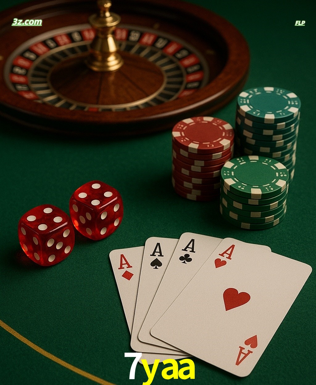 Cassino online 7yaa com jogos de mesa: roleta, dados, pôquer e fichas